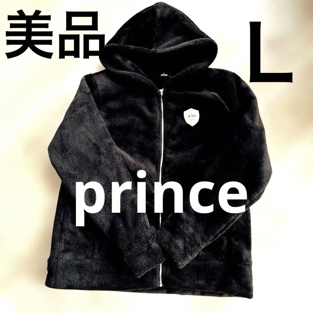 princeプリンス♡【美品】ブラックフリースのフーディジャケットＬ
