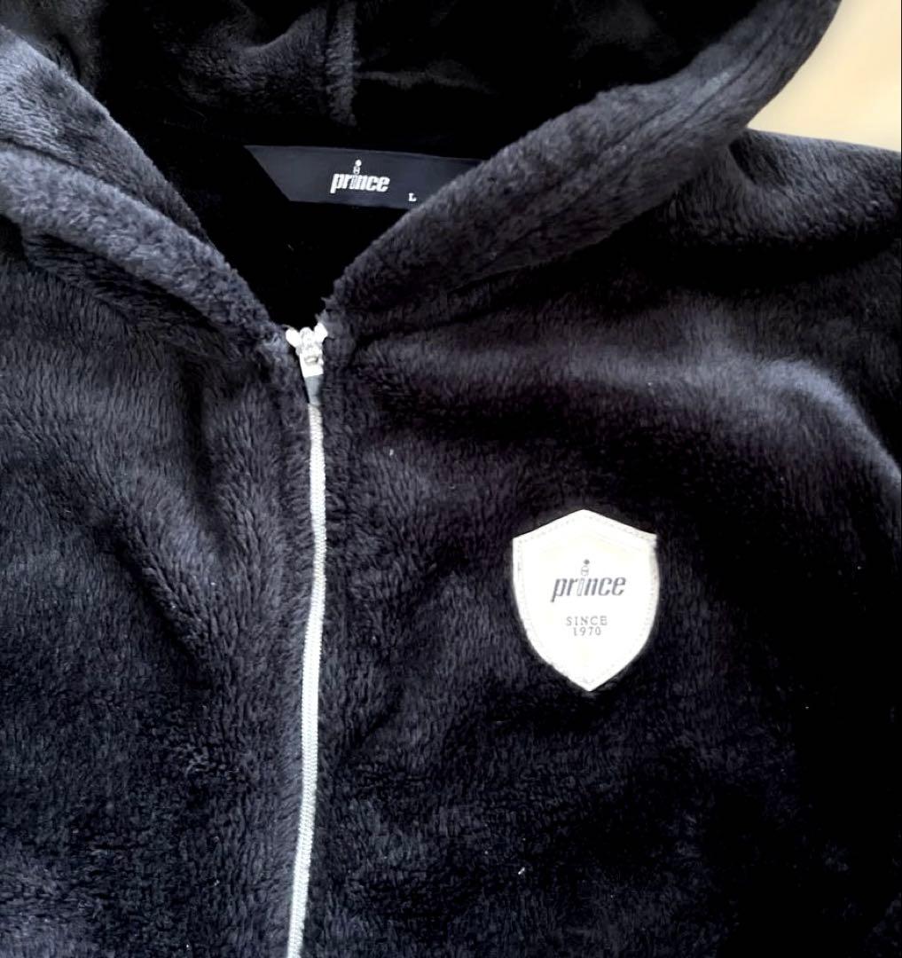 princeプリンス♡【美品】ブラックフリースのフーディジャケットＬ