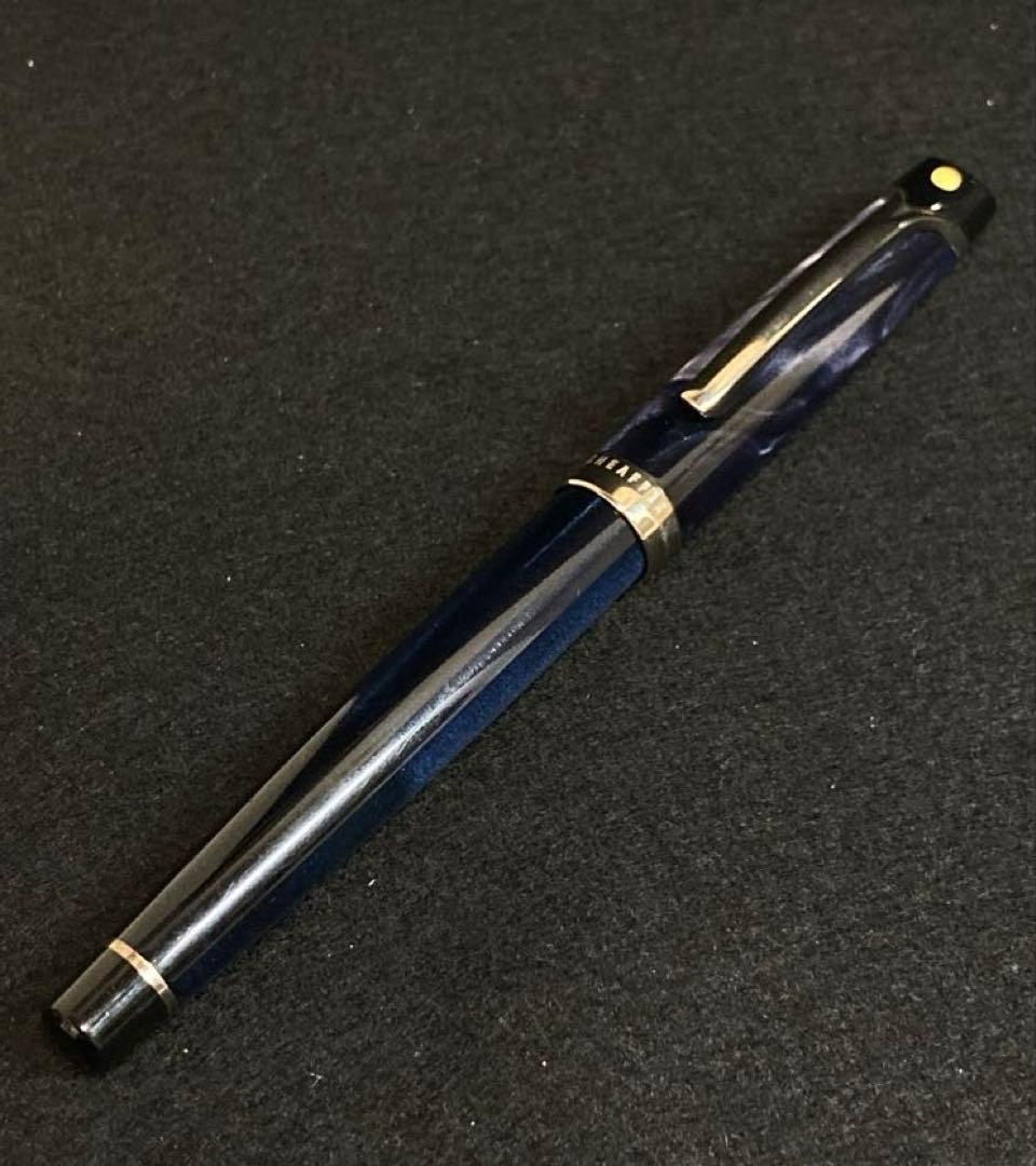 シェーファー 万年筆 VLR ディープブルー パラディウムトリム ペン先14K