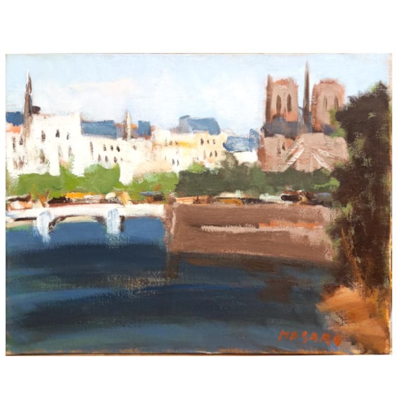 ☆中村 勝☆「セーヌ川」　油絵　F６号　新品額！