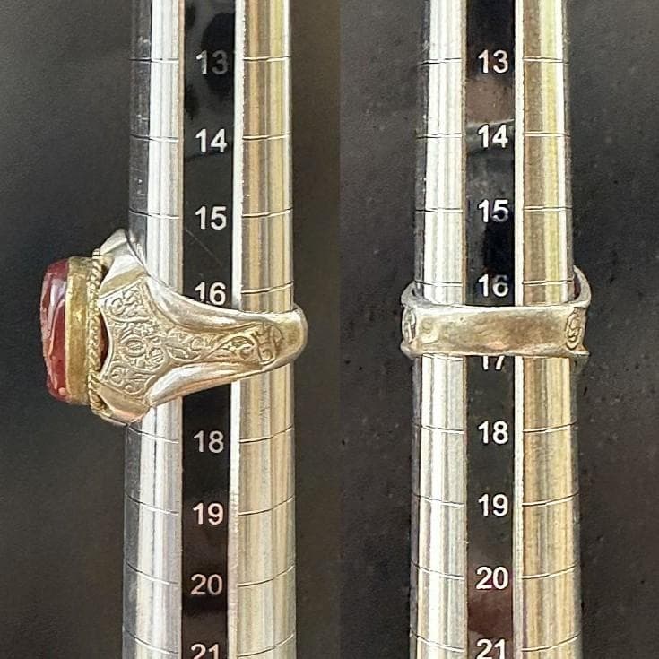 ビザンツ シルバーリング カラーストーン 銀 指輪 パワーストーン 1549