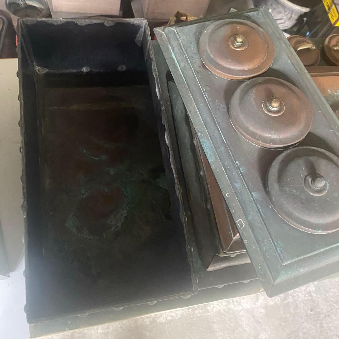 昭和レトロ　燗銅壺 火鉢 囲炉裏 純銅 竈 酒燗器　大正ロマン　骨董　希少