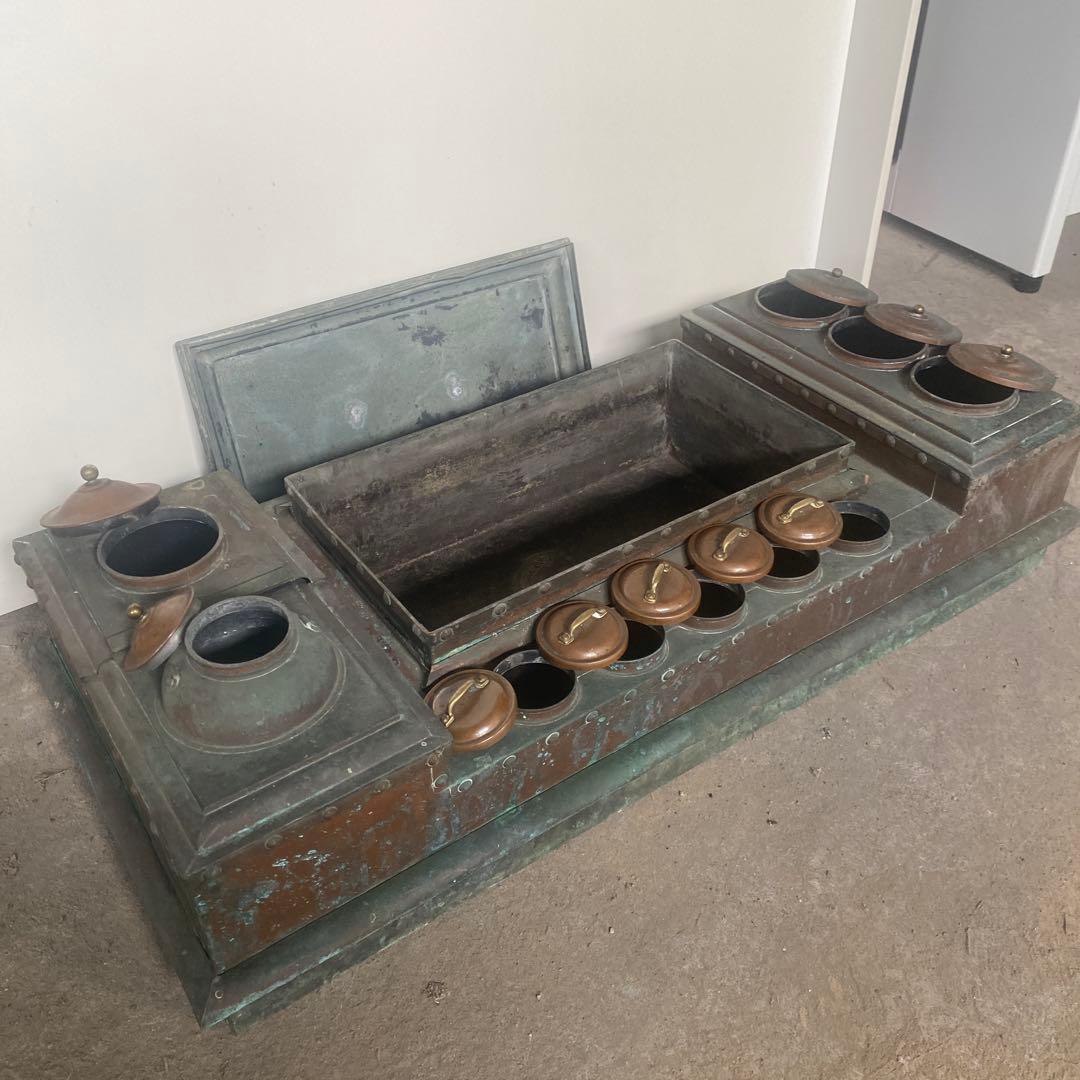 昭和レトロ　燗銅壺 火鉢 囲炉裏 純銅 竈 酒燗器　大正ロマン　骨董　希少