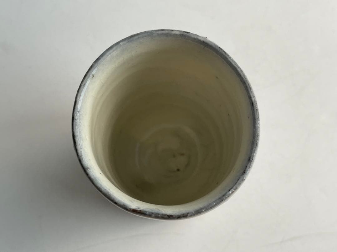 陶芸家　辻村史朗　粉吹　ぐい呑　粉引　酒器　酒杯　筒杯　共箱