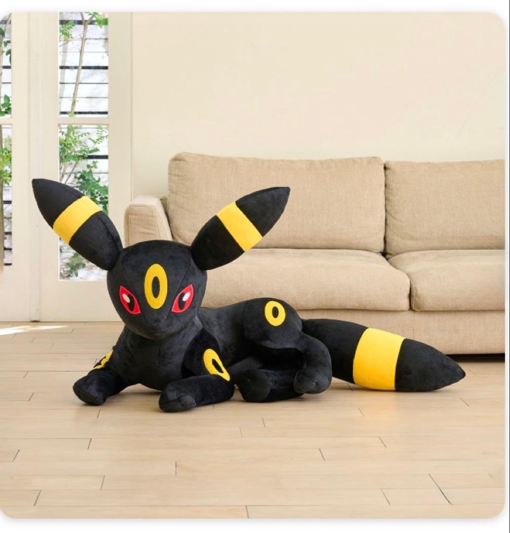 ポケモンぬいぐるみ 等身大ブラッキー 寝そべり