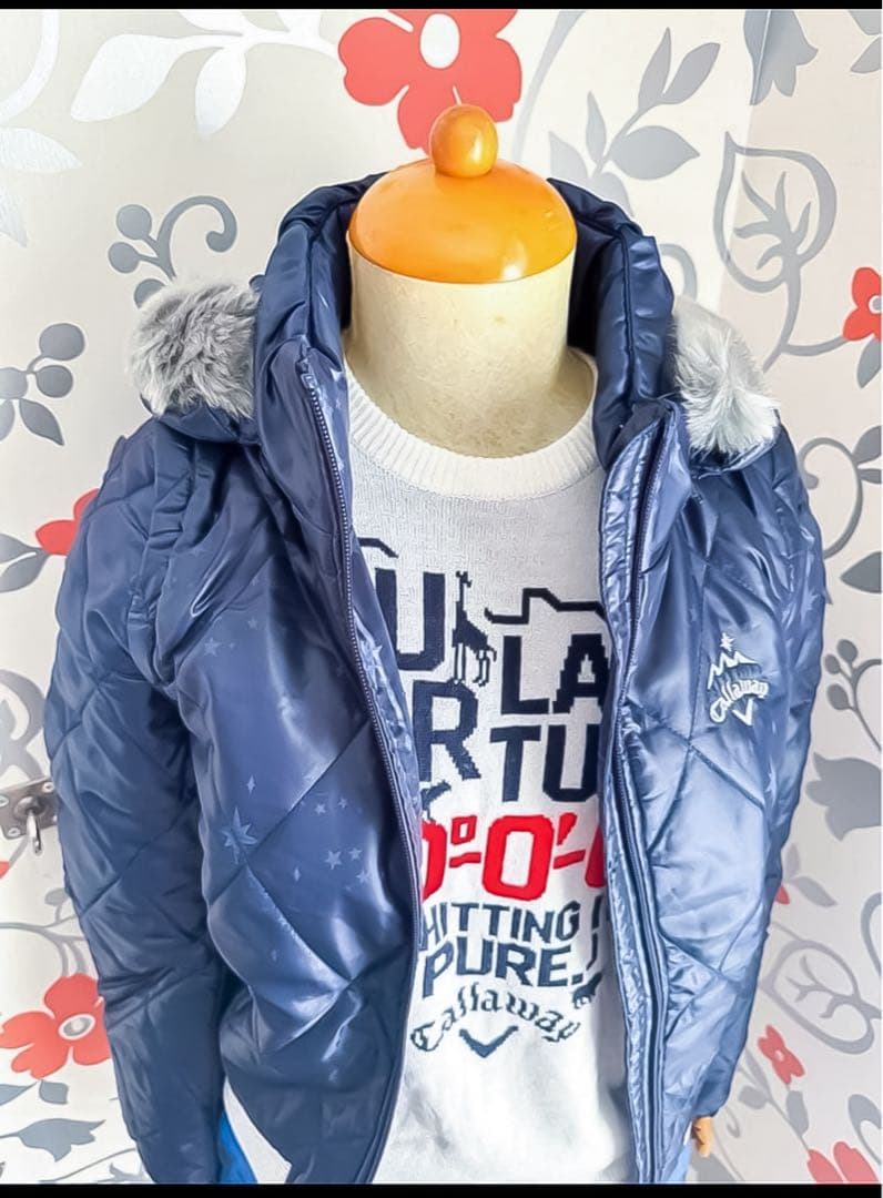 キャロウェイ【新品】ゴルフウェア〈特典有〉４WAY ダウン 保温 ネイビー