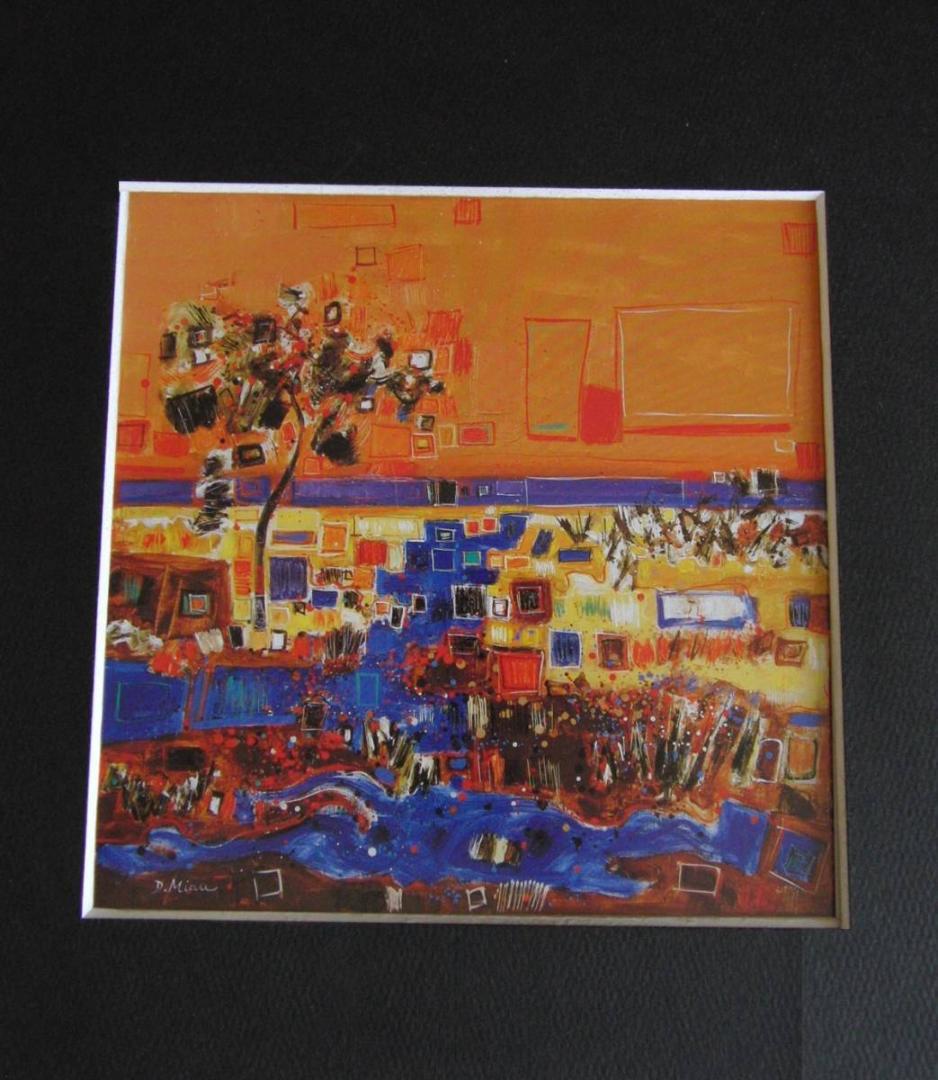 ドニ・ミオー、【豊かな色】、希少な額装用画集より、厳選、新品額装、マット額装付
