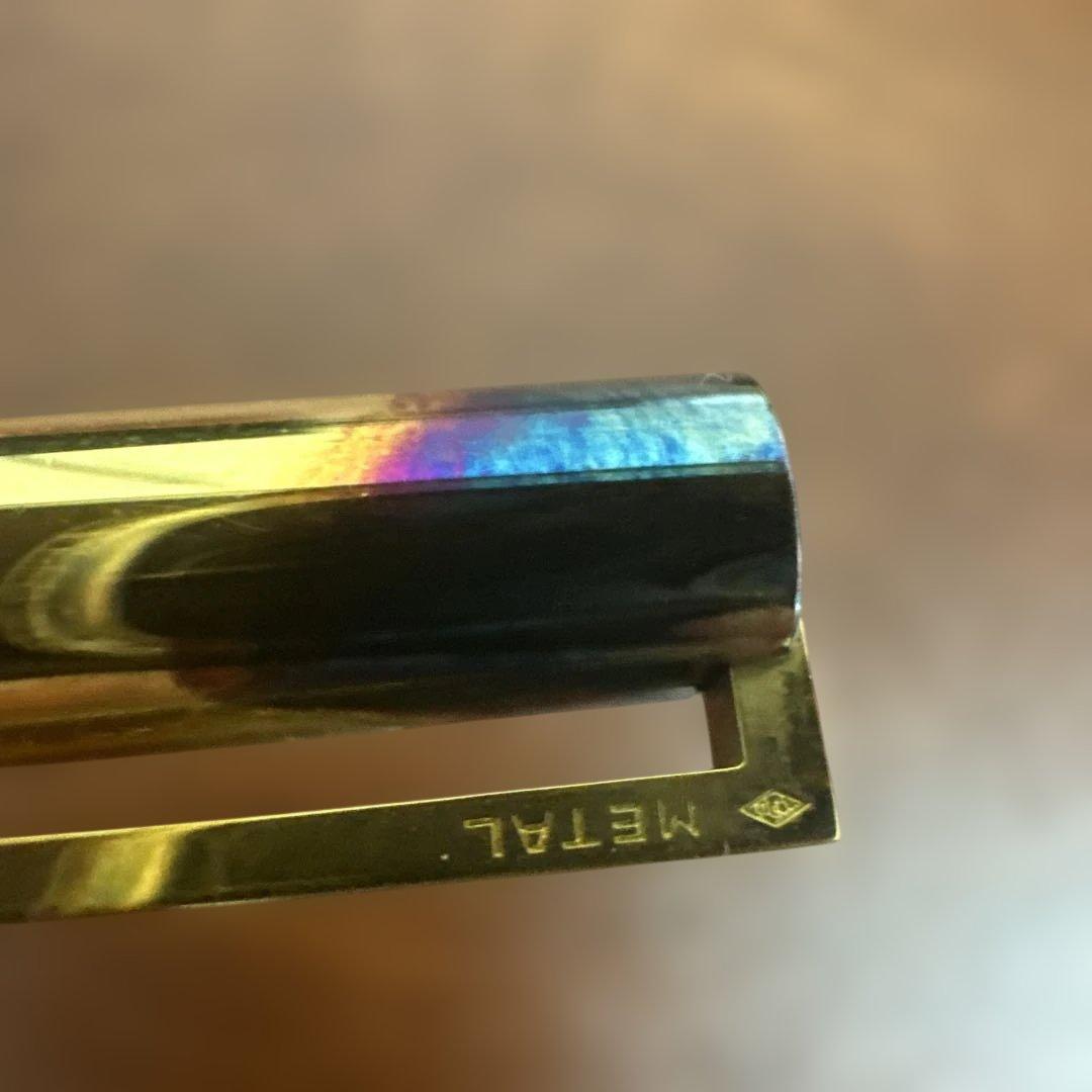 ★希少925刻印★デュポンゴールドライン高級ボールペン インクなし