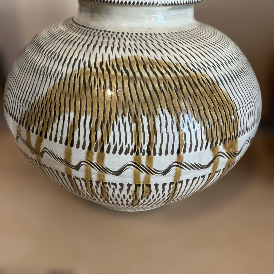 小鹿田焼　おんた焼き　壺　花瓶　大きいサイズ