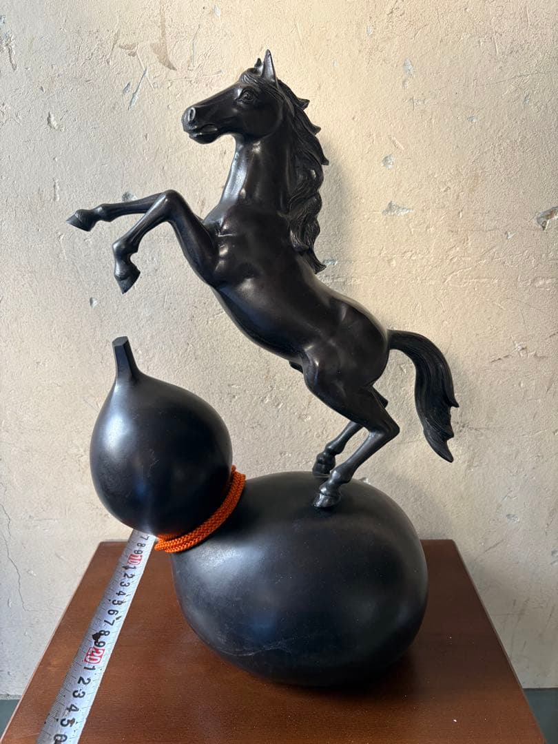 馬 モチーフ 金属製 置物｜干支 午（うま）｜高岡系風 ヴィンテージ オブジェ