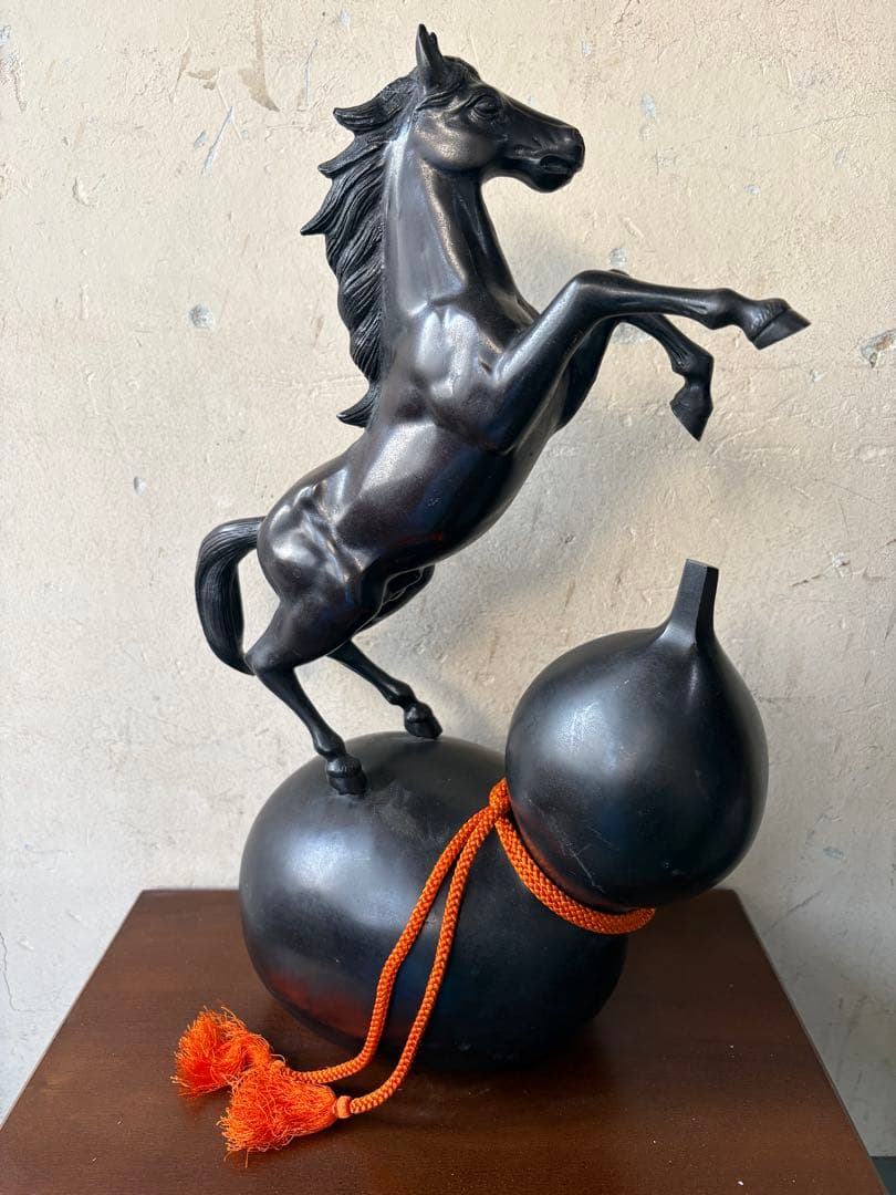 馬 モチーフ 金属製 置物｜干支 午（うま）｜高岡系風 ヴィンテージ オブジェ