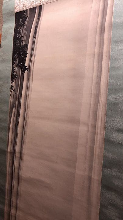 雅瀑図　掛け軸　掛軸　望月玉渓　共箱あり 34