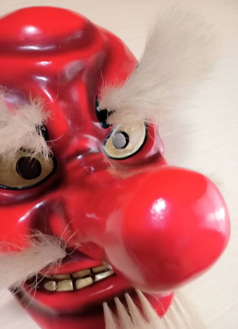 神楽面　伝統工芸　石見神楽　広島神楽　芸北（北広島）天狗(関山)　文化　和紙