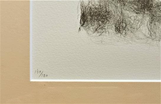 伊藤清永 『婦人図　西洋人形』 資産家収蔵品　 石版リトグラフ　 文化勲章受章