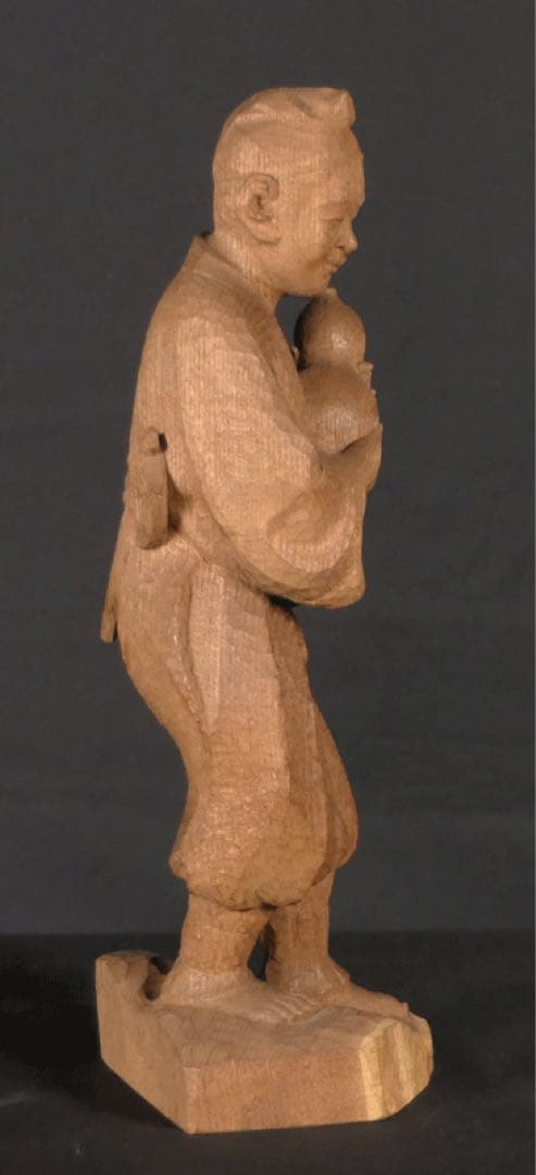 ★名品　【 木彫 養老孝子像 】 養老の滝 古今著聞集 宮彫り 山車彫刻