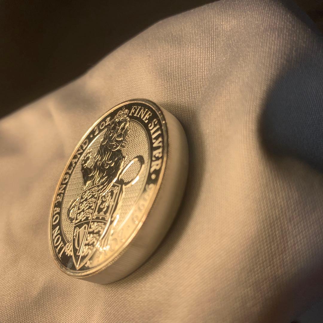 S3 純銀貨 2オンス クイーンズビースト　2016 ライオン・イングランド