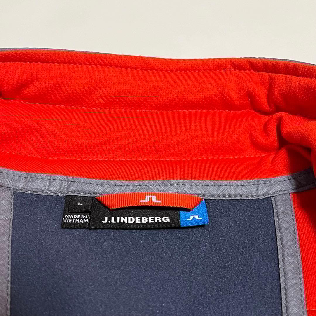 美品 J.LINDEBERG 中綿 ブルゾン L キルティングゴルフ グレー