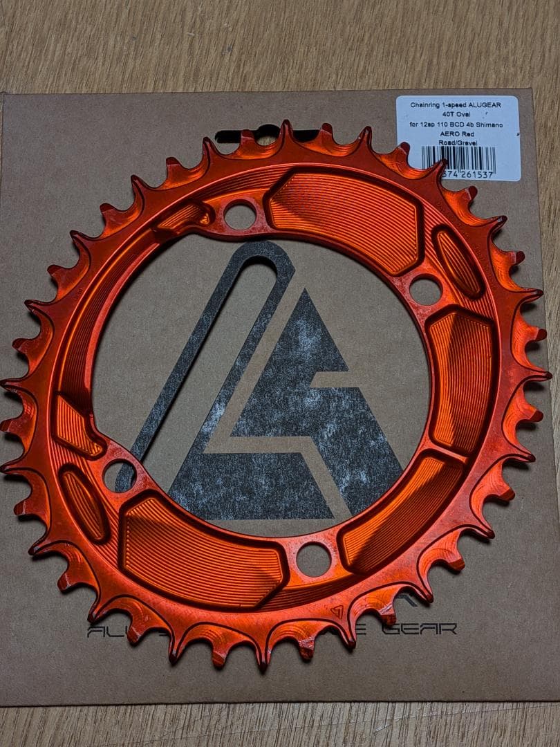 ALUGEAR １ｘ １２速４０ｔ １１０BCD ４Ｄ ナローワイド オーバル