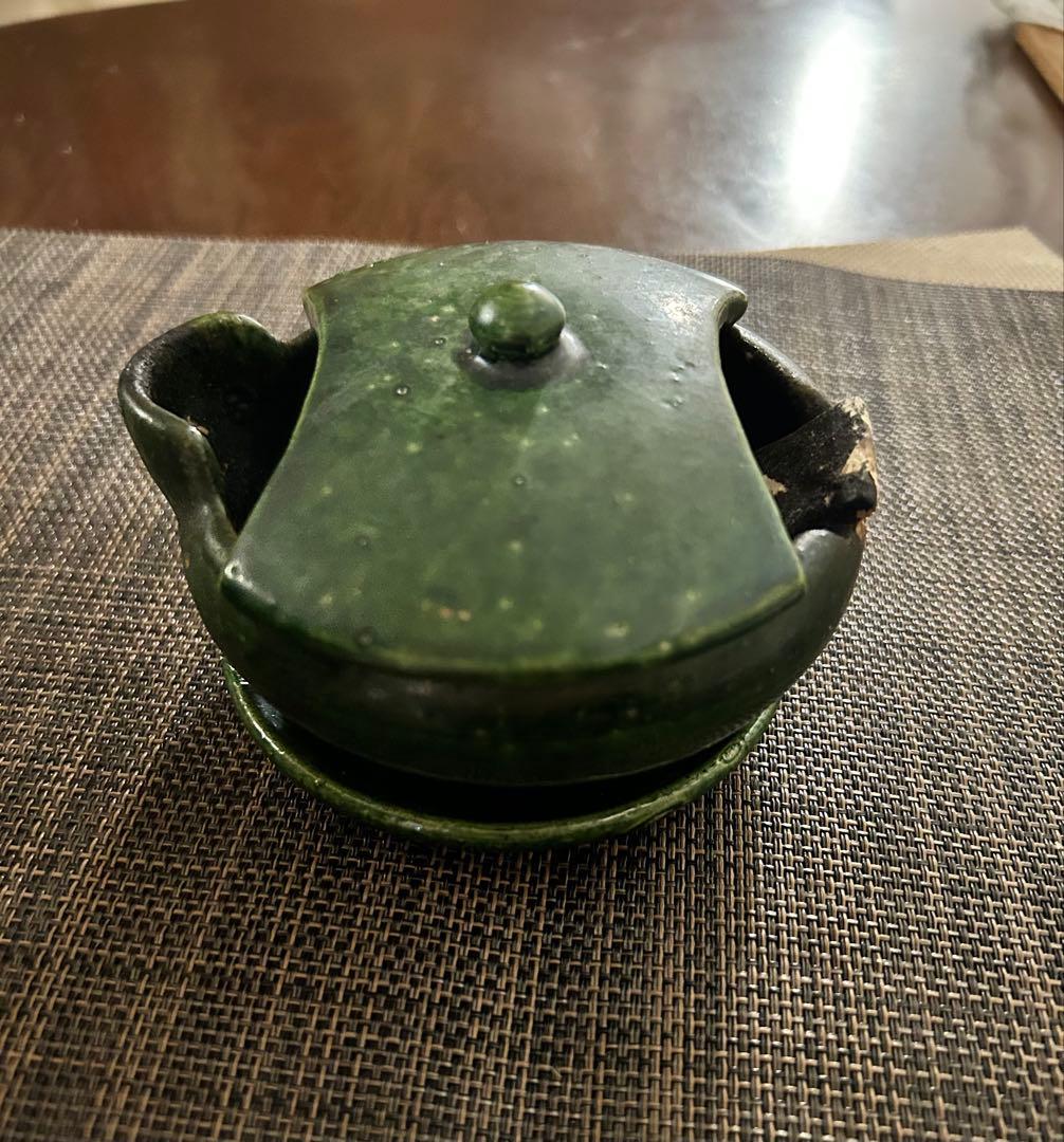 楽焼　中村　道年　共箱　雀かわらけ 茶道具