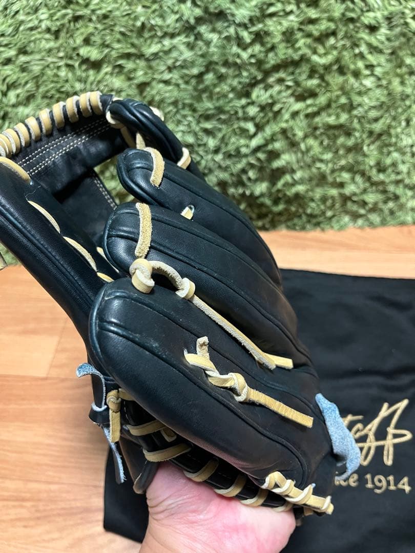 ウィルソンスタッフ 硬式内野手用グラブ 1975型 Wブラック×キャメル