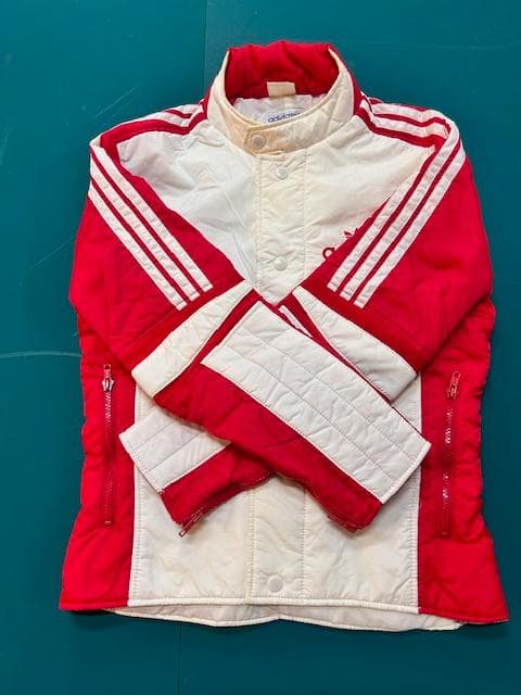 希少ヴィンテージ adidas 赤白 80’sデサントジャンバー　パンツおまけ