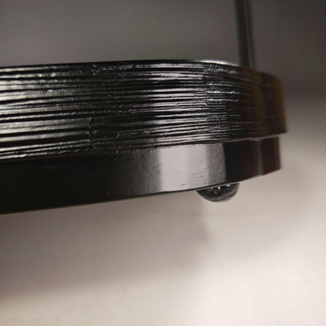 イ934 煙草盆『海田宗恵』『三代宗旦好写　一閑手付木瓜型　莨盆　胡桃足　共箱』