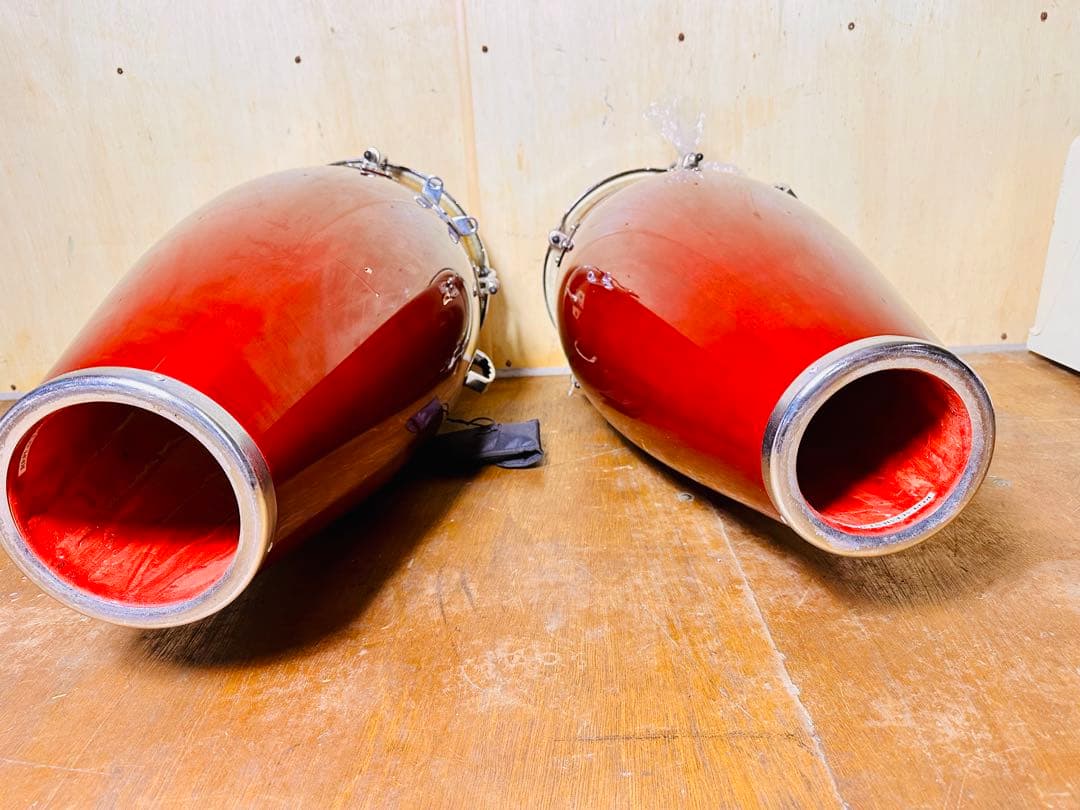TOCA コンガ ペア 打楽器 木製 レッド 中古 パーカッション
