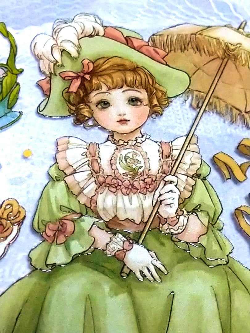 残２☆SALE✩再販✩J199＃朵拉的玩偶屋(晶透)切り売り海外人物マステ女の子