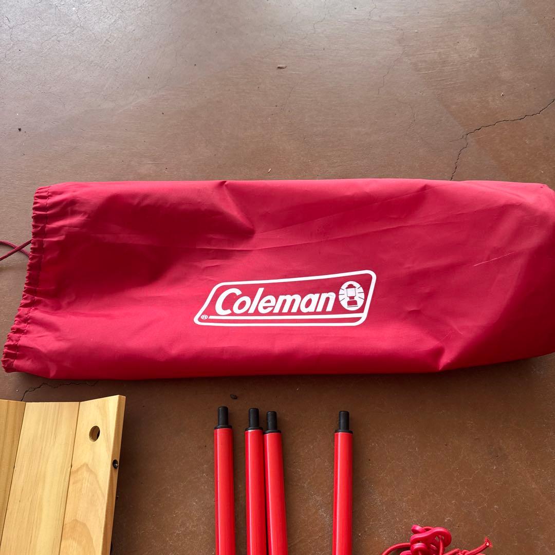 【値下げ】Coleman(コールマン) アウトドアワゴンウッドロールテーブル