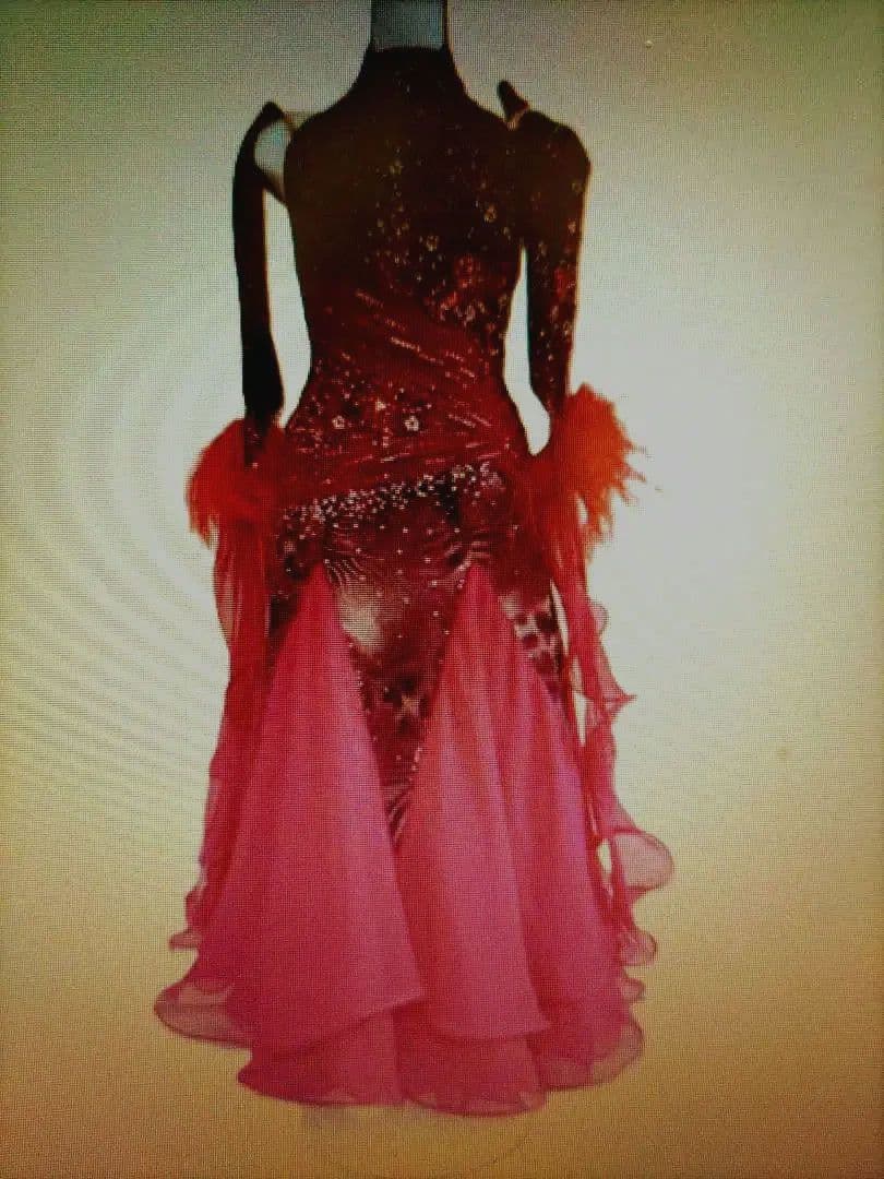 社交ダンスドレス　スタンダードドレス　フジタ　日本製　Sサイズ　スワロフスキー