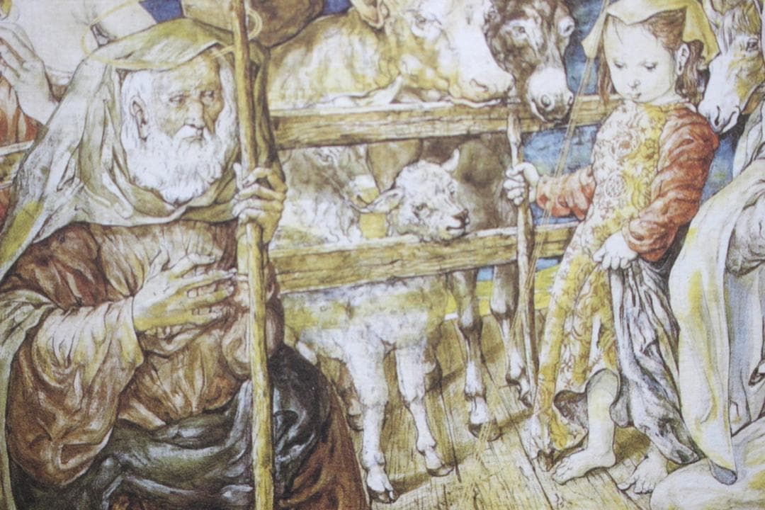 藤田嗣治 エスタンプリトグラフ「キリスト生誕」 250部限定 31/250