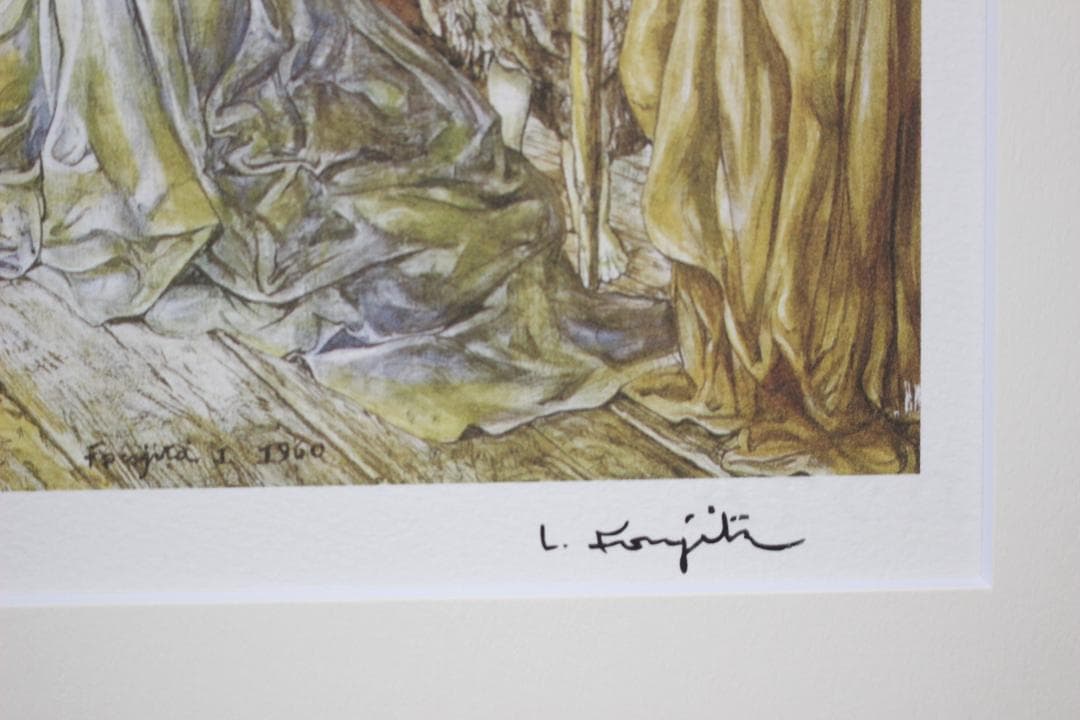 藤田嗣治 エスタンプリトグラフ「キリスト生誕」 250部限定 31/250