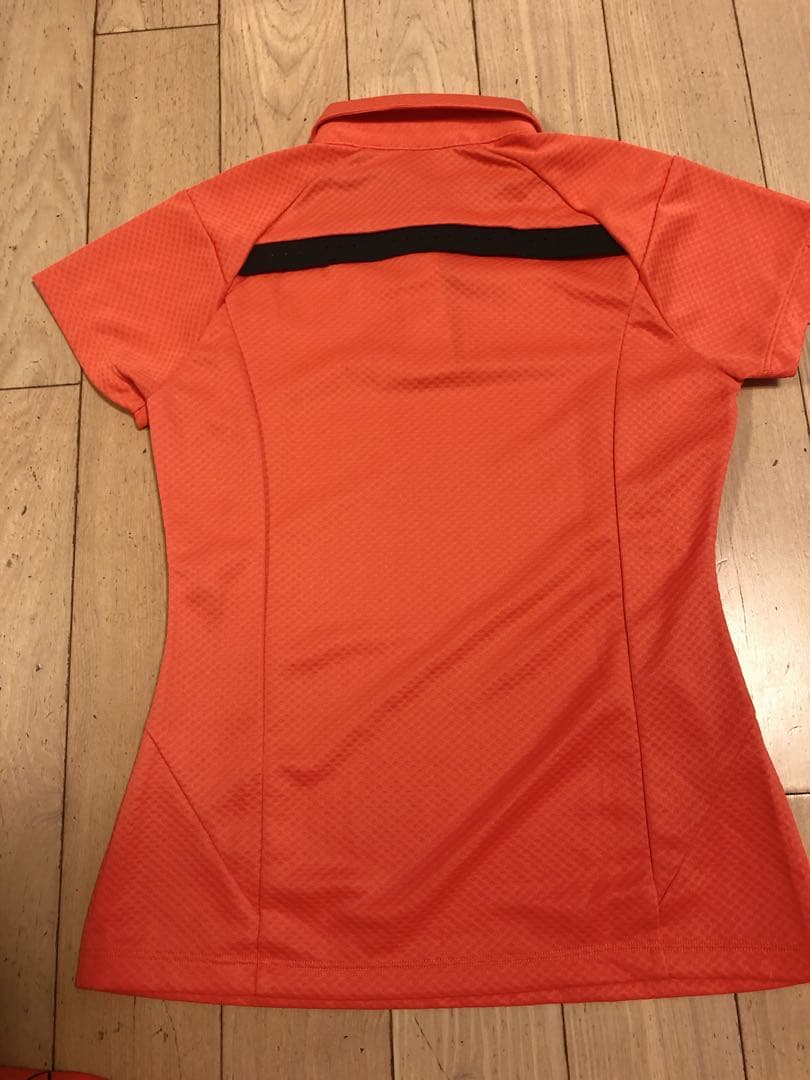 デサント ゴルフ セットアップ 上下セット　ポロシャツ　スカートオレンジ　M