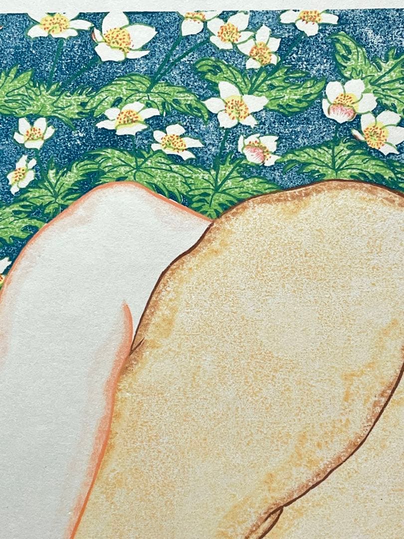 木版画『二輪草』 ニリンソウ