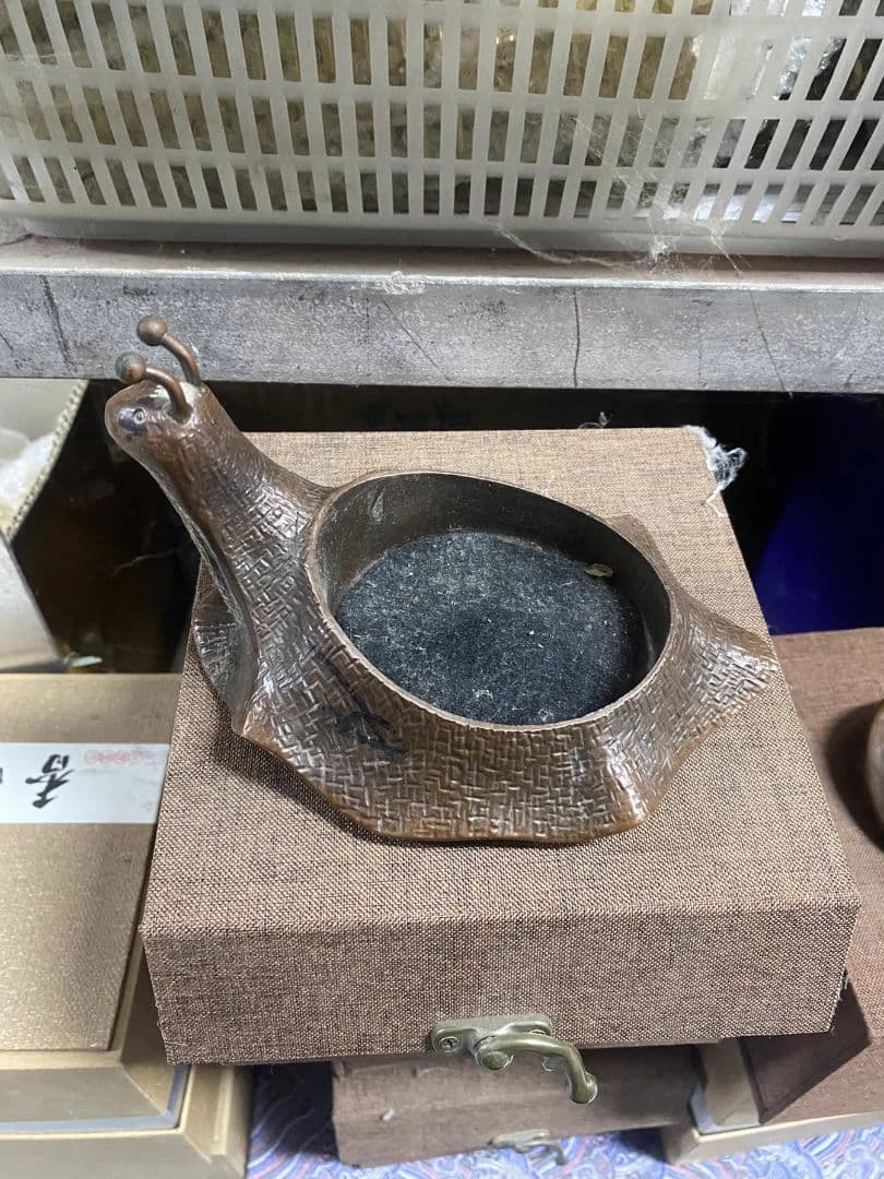蝸牛燻香炉 檀香炉 室内盤香炉 茶道具 香道具 工芸品 美術品 置物