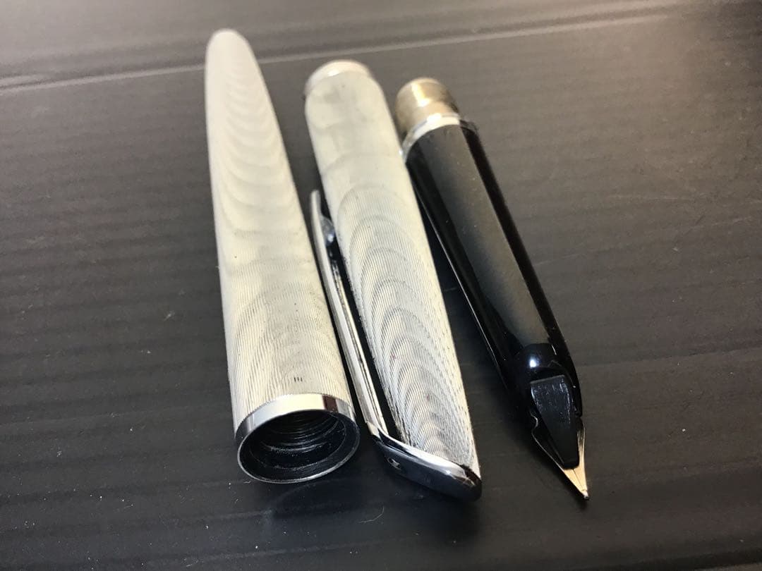 waterman ウォーターマン 万年筆 18K-750 C /F シルバー