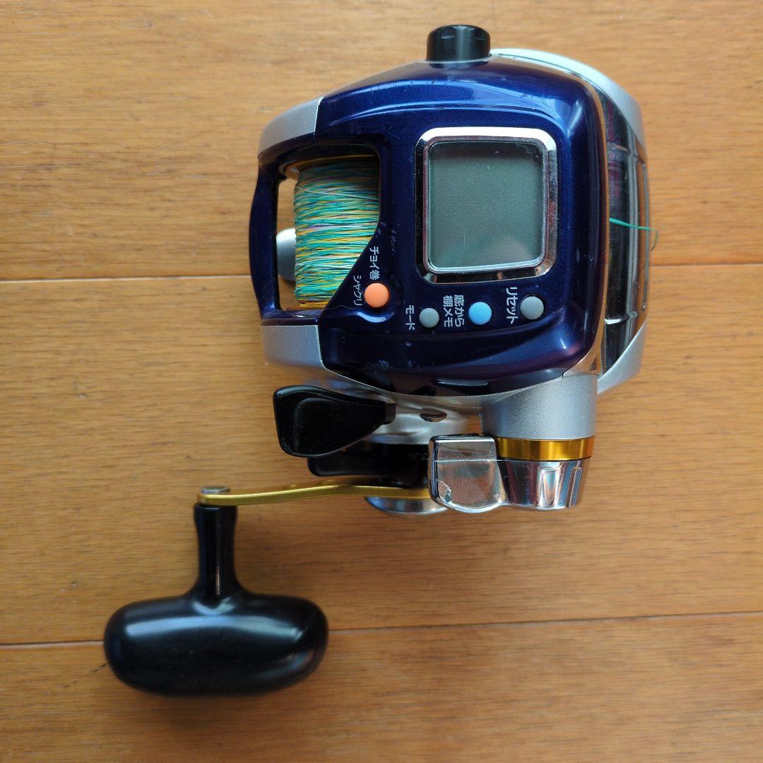 電動リール 青・銀 電源ケーブル付き