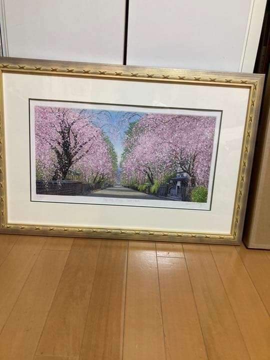 キャロルコレット　SAKURA 午後の桜路　銅版画