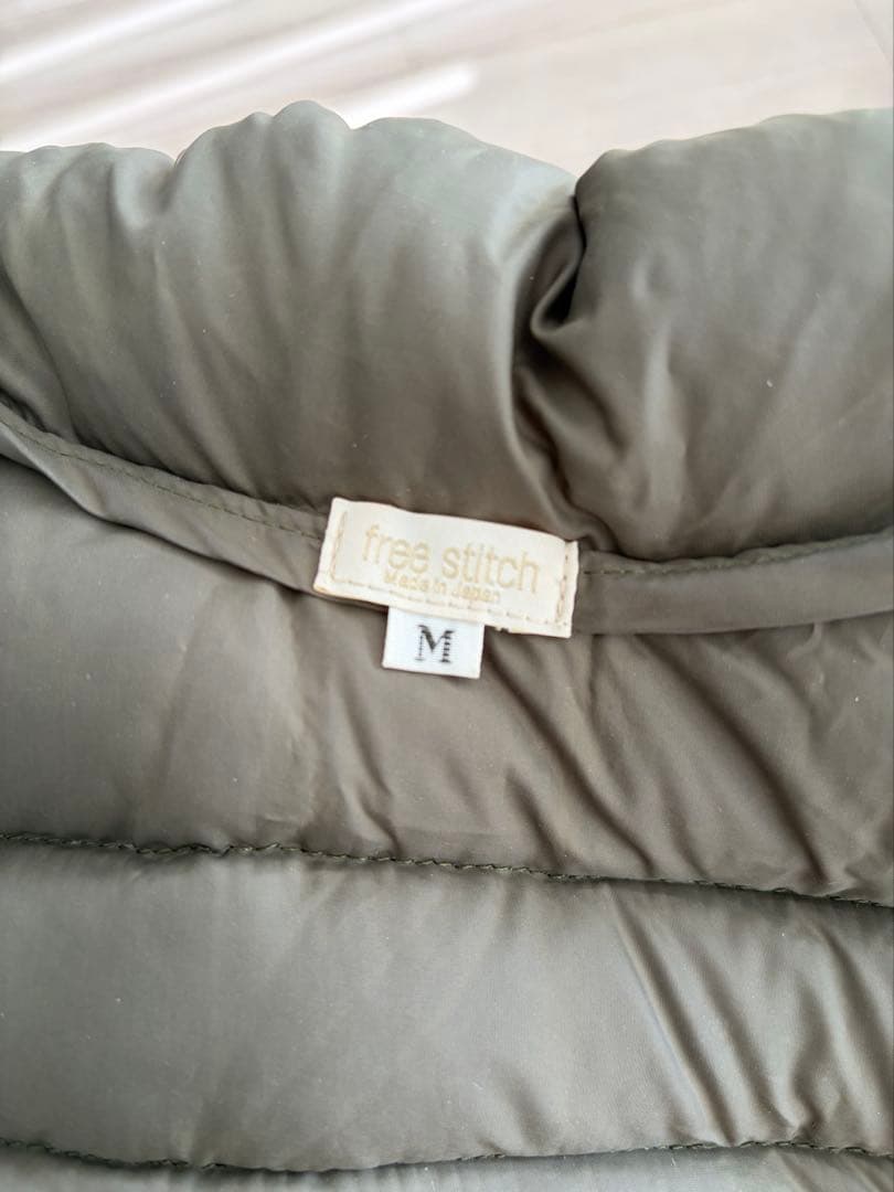 free stitch ダックダウンジャケット カーキ M