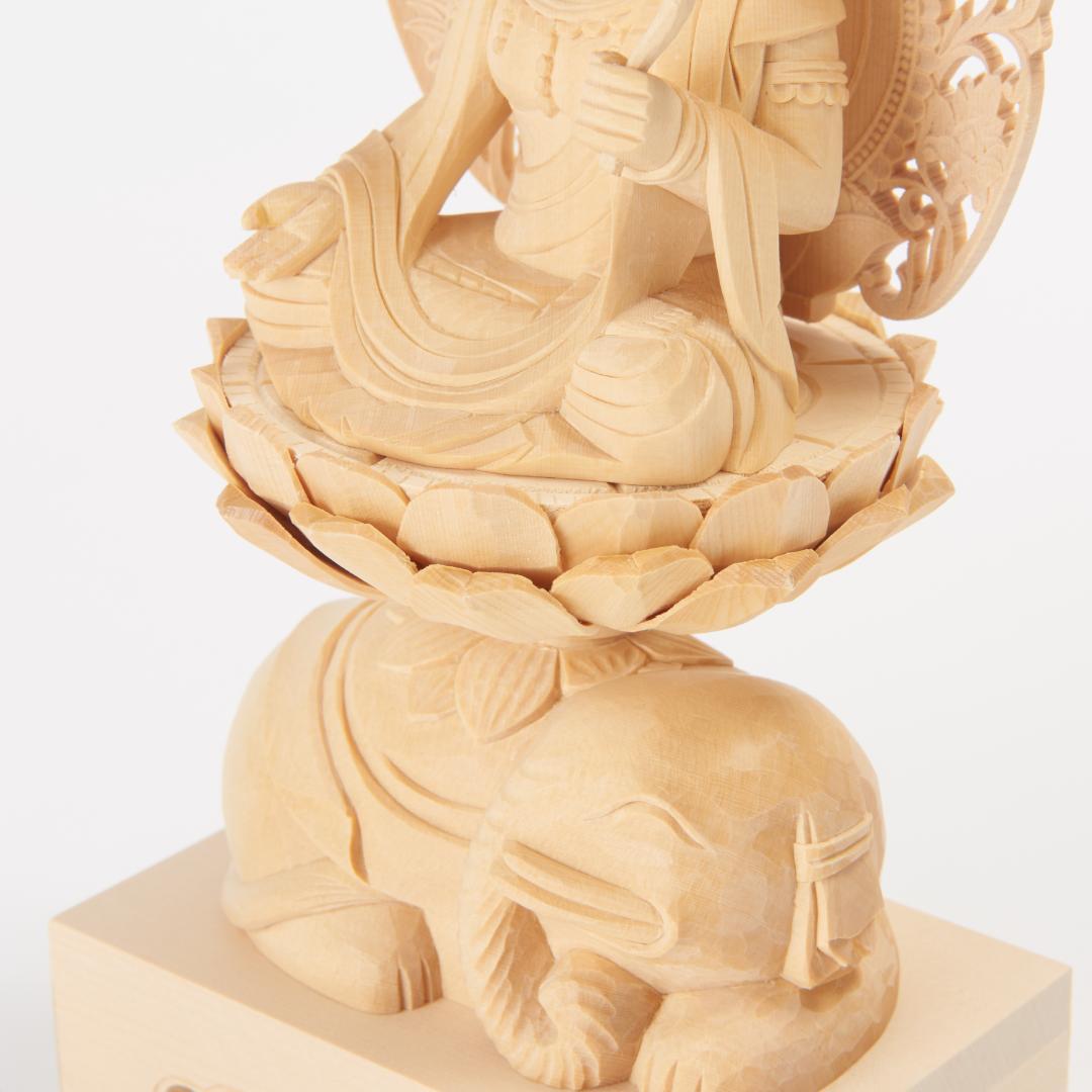 桧　２.５寸　普賢菩薩 仏像 #049