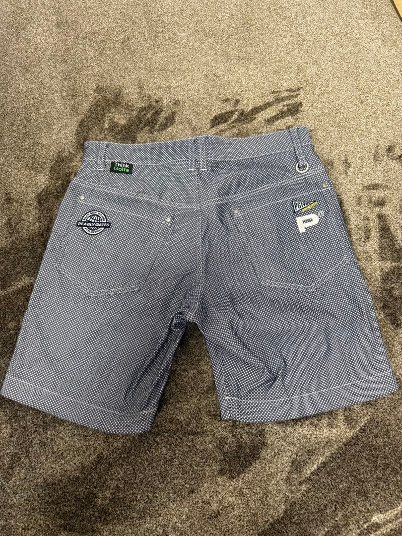 PEARLY GATES メンズパンツ ネイビー ドット柄