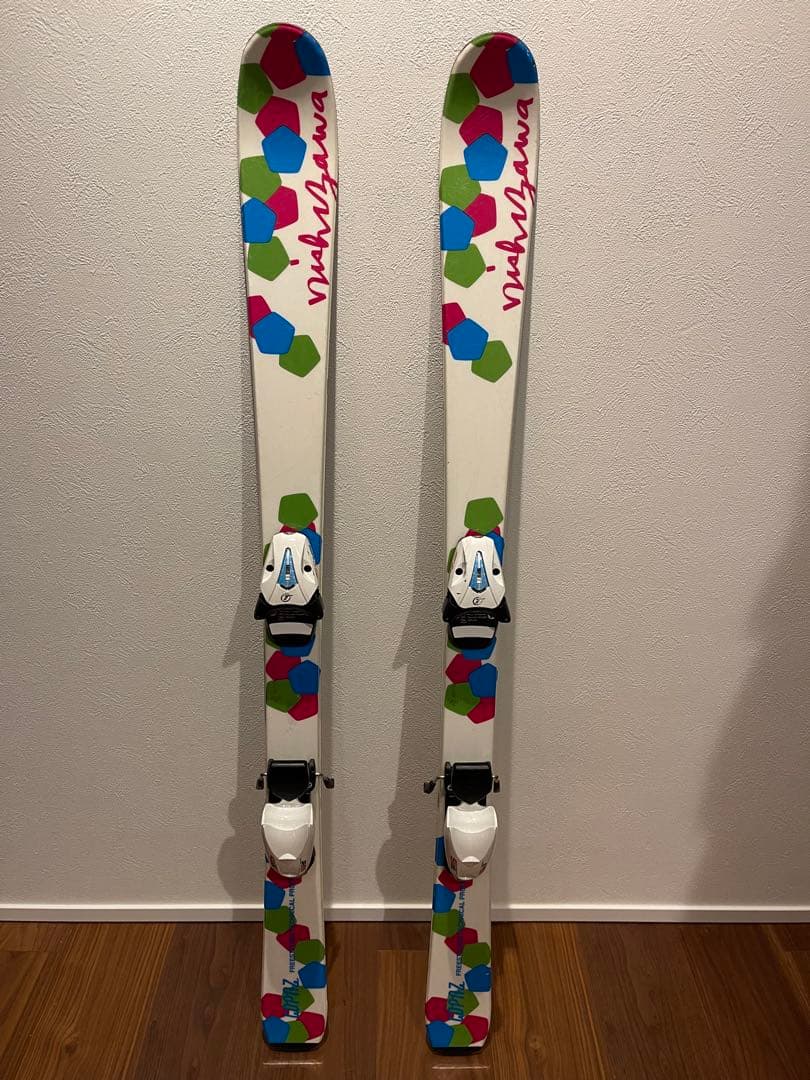 キッズ　スキー板118㎝　ビンディング　スキー靴　ストック　子供用　セット