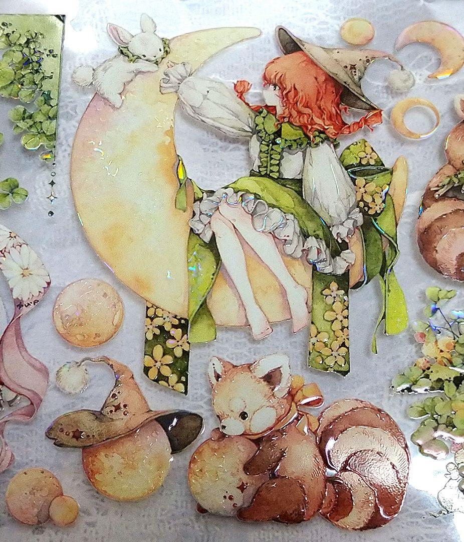 ✩再販✩J692＃谧野之森(贝壳光)切り売り海外人物マステ女の子