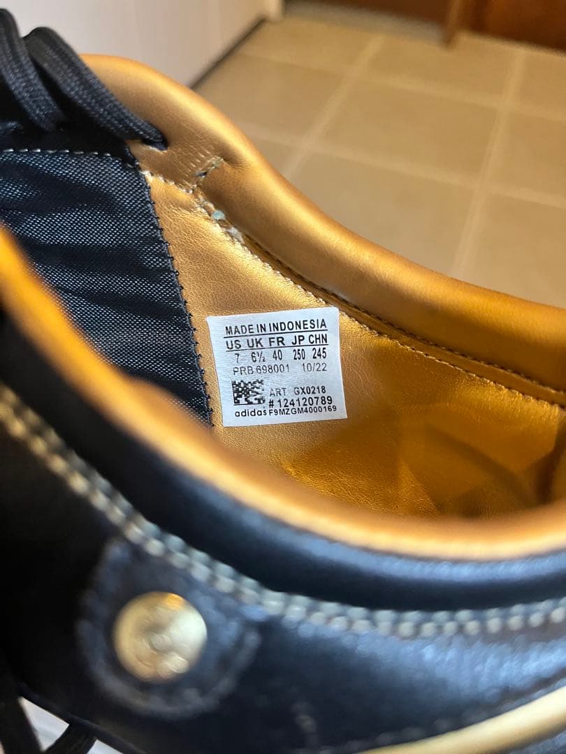 adidas サッカーシューズ アディピュア　25cm黒/白 FG