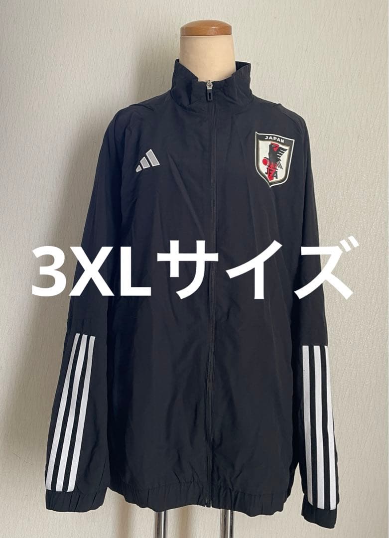 adidas アディダス JFA ウインドブレーカー ウェア黒 3XLサイズ