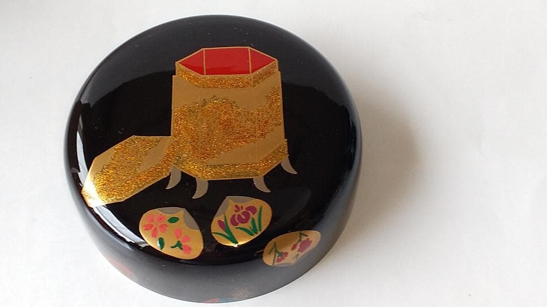 山中塗工房 冴 作 貝桶蒔絵 大棗 棗 共箱 共布 漆器 抹茶 茶道具 新品