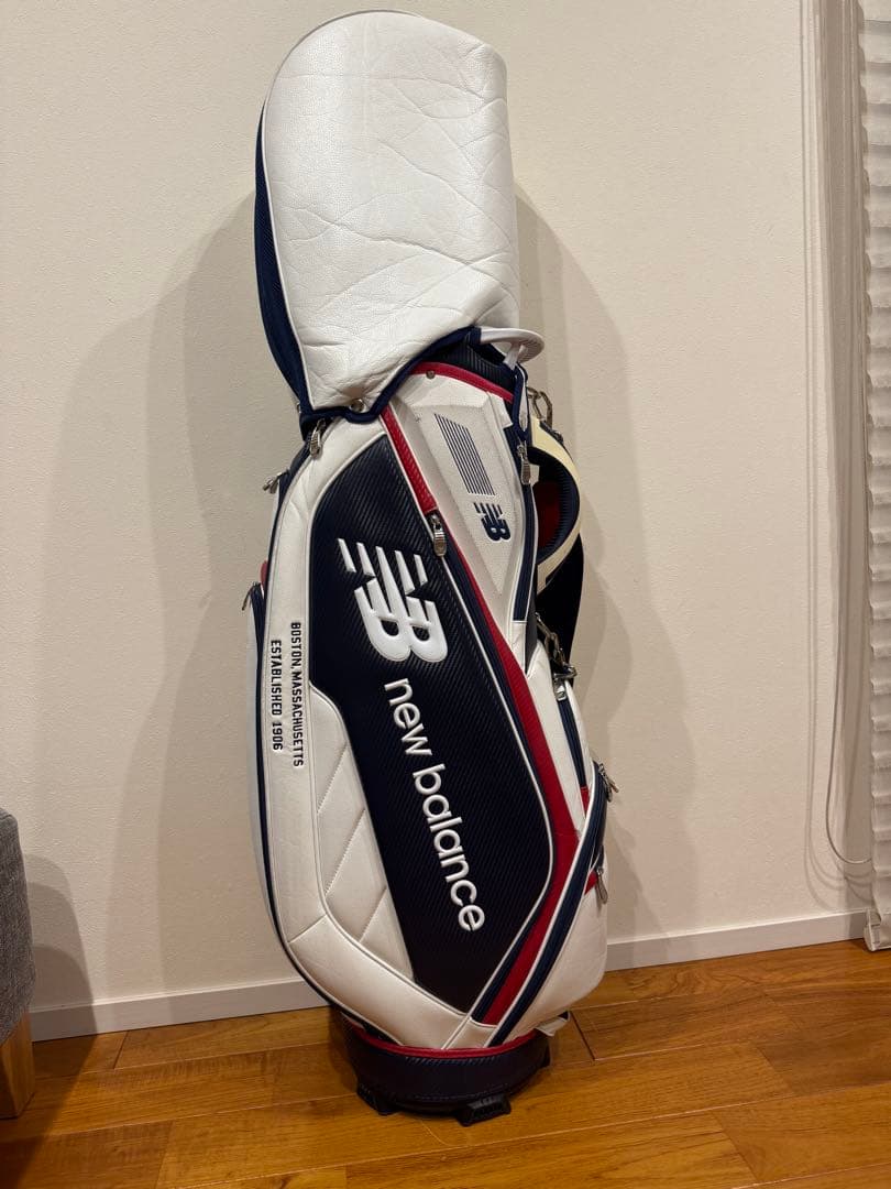 new balance キャディバッグ ホワイト/ネイビー/レッド