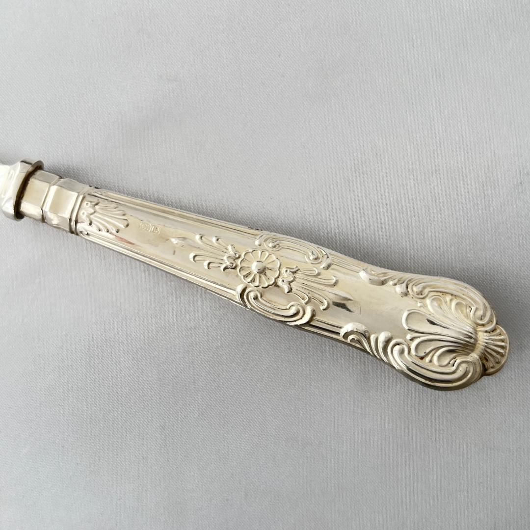 【C H Beatson】【純銀ハンドル】キングスパターン ベリースプーン