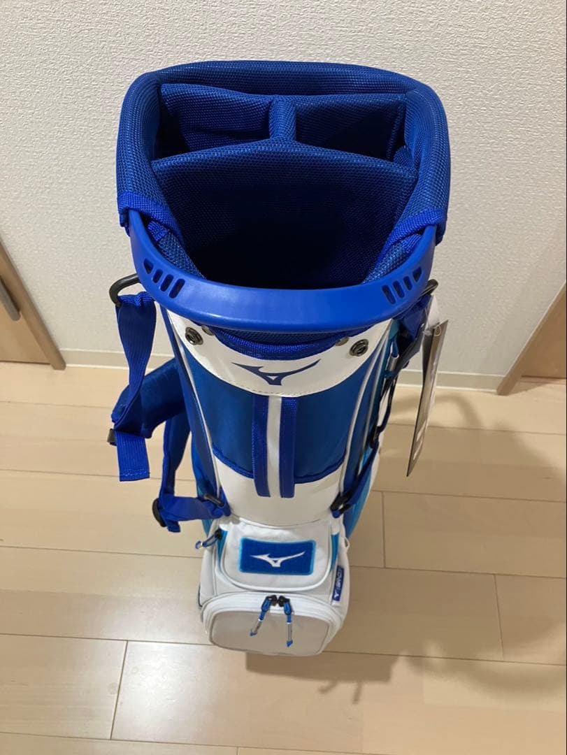 Mizuno BR-D3 ゴルフキャディバッグ 9.0型 ホワイト×ブルー