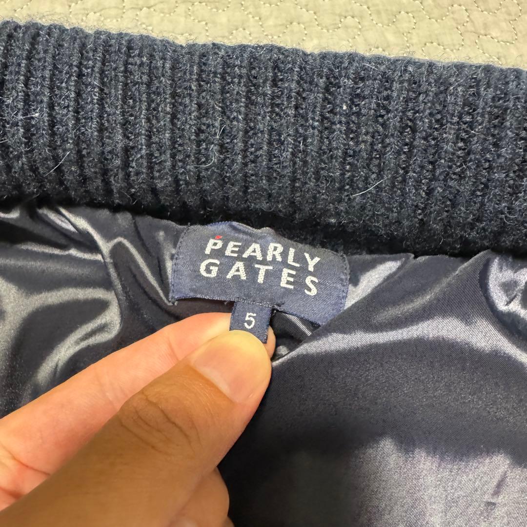 パーリーゲイツ　ニット切替　ゴルフウェア　ネイビー　5サイズ